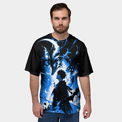 Футболка оверсайз мужская Поднятие уровня в одиночку - восстань, цвет: 3D-принт — фото 2