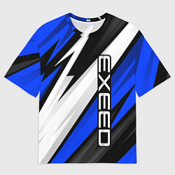 Футболка оверсайз мужская Exeed - blue sport, цвет: 3D-принт