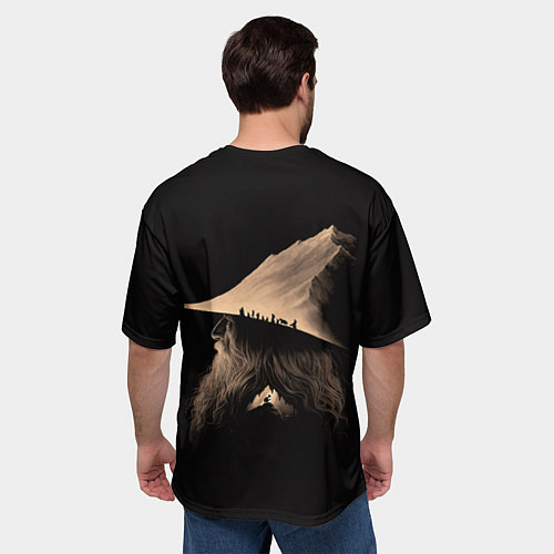 Мужская футболка оверсайз Гэндальф из Властелин колец / 3D-принт – фото 4