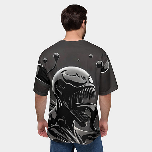 Мужская футболка оверсайз Веном - ядовитая слизь / 3D-принт – фото 4