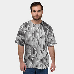 Футболка оверсайз мужская Монохромный камуфляж, цвет: 3D-принт — фото 2