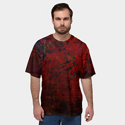 Футболка оверсайз мужская Абстракция - dark grunge mood, цвет: 3D-принт — фото 2