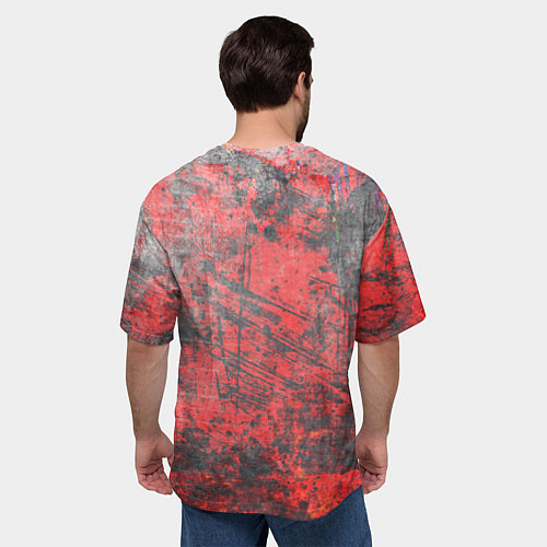 Мужская футболка оверсайз Абстракция - grunge vibe / 3D-принт – фото 4