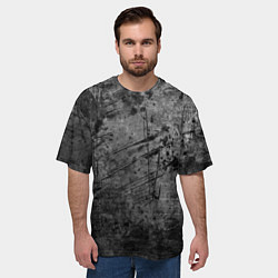 Футболка оверсайз мужская Абстракция - grunge break, цвет: 3D-принт — фото 2