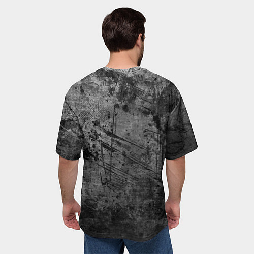 Мужская футболка оверсайз Абстракция - grunge break / 3D-принт – фото 4