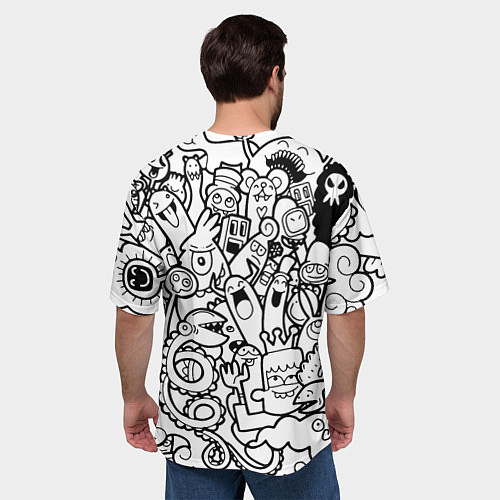 Мужская футболка оверсайз Каляки маляки / 3D-принт – фото 4