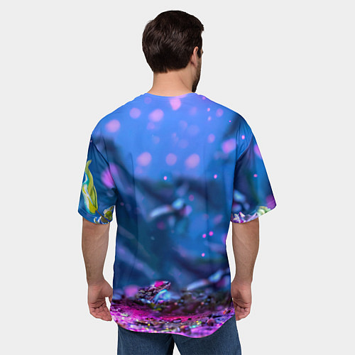 Мужская футболка оверсайз Малыш опоссум / 3D-принт – фото 4