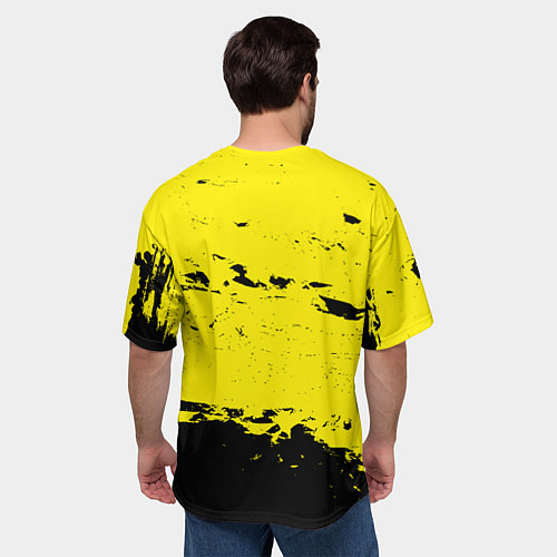 Мужская футболка оверсайз Нирвана мазки / 3D-принт – фото 4