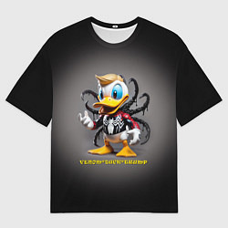 Футболка оверсайз мужская Venom-Duck-Trump joke, цвет: 3D-принт