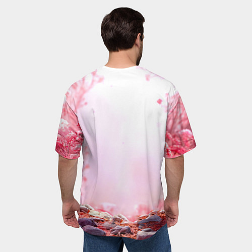 Мужская футболка оверсайз Козел в розовом / 3D-принт – фото 4