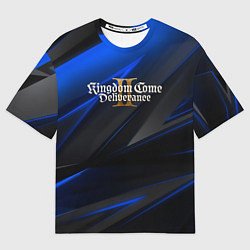 Футболка оверсайз мужская Kingdom Come Deliverance 2 black blue, цвет: 3D-принт