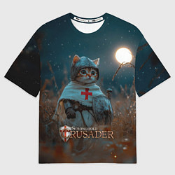 Мужская футболка оверсайз Stronghold Crusader рыцарь котенок