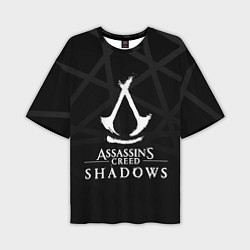 Футболка оверсайз мужская Assassins creed shadows - монохромный, цвет: 3D-принт