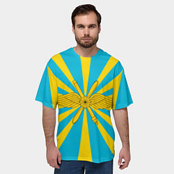 Футболка оверсайз мужская Воздушно-космические силы, цвет: 3D-принт — фото 2