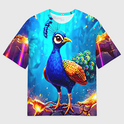Футболка оверсайз мужская Павлинчик, цвет: 3D-принт
