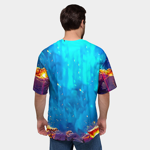 Мужская футболка оверсайз Павлинчик / 3D-принт – фото 4
