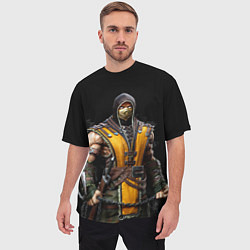 Футболка оверсайз мужская Mortal kombat - Scorpion, цвет: 3D-принт — фото 2