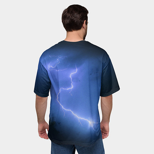 Мужская футболка оверсайз Мортал комбат 2 - логотип / 3D-принт – фото 4