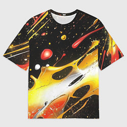 Футболка оверсайз мужская Текстура краска, цвет: 3D-принт