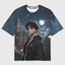 Мужская футболка оверсайз Гарри Поттер полнолуние