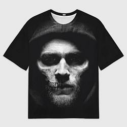 Футболка оверсайз мужская Sons Of Anarchy - Jax skull, цвет: 3D-принт