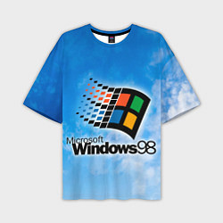 Футболка оверсайз мужская Mindows 98 logo, цвет: 3D-принт