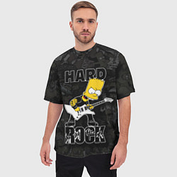 Футболка оверсайз мужская Hard Rock барт симпсон, цвет: 3D-принт — фото 2