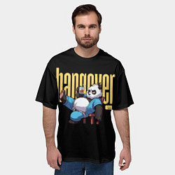 Футболка оверсайз мужская Панда в запое, цвет: 3D-принт — фото 2