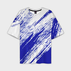 Мужская футболка оверсайз The color is white and blue