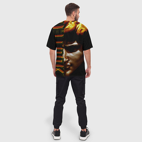 Мужская футболка оверсайз Davids Face Look / 3D-принт – фото 4