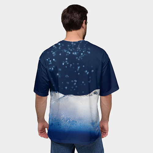 Мужская футболка оверсайз Резиновая уточка в мыльной пене / 3D-принт – фото 4