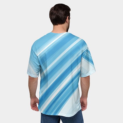Мужская футболка оверсайз Акварель / 3D-принт – фото 4