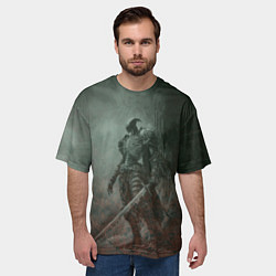 Футболка оверсайз мужская Элитный воин-скелет, цвет: 3D-принт — фото 2