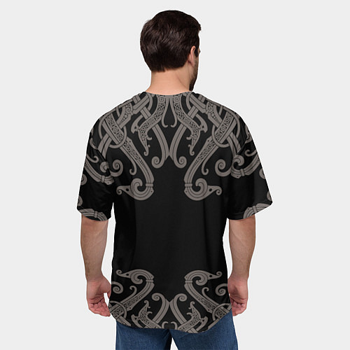 Мужская футболка оверсайз Боевая Русь русский богатырь / 3D-принт – фото 4