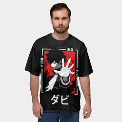 Футболка оверсайз мужская Моя геройская академия - Даби, цвет: 3D-принт — фото 2