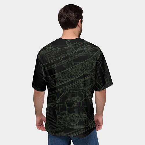 Мужская футболка оверсайз Танк Т-62 советский средний танк / 3D-принт – фото 4