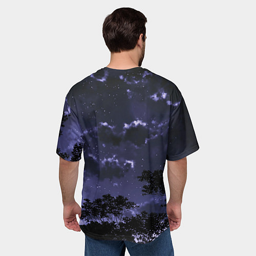 Мужская футболка оверсайз Веселая ведьма летит на шабаш / 3D-принт – фото 4