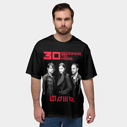 Футболка оверсайз мужская 30 Seconds to Mars poster, цвет: 3D-принт — фото 2