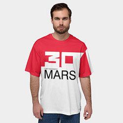 Футболка оверсайз мужская 30 Seconds to Mars poster, цвет: 3D-принт — фото 2