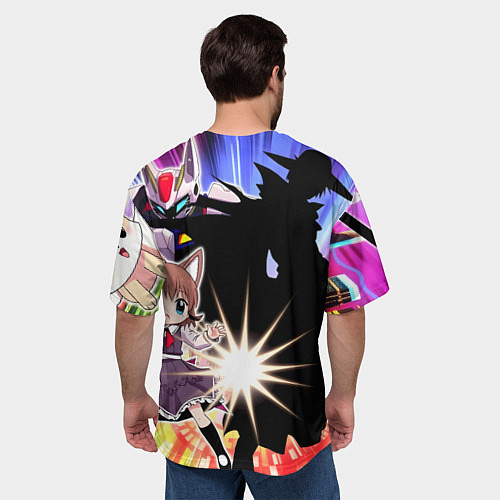 Мужская футболка оверсайз Фанату аниме / 3D-принт – фото 4