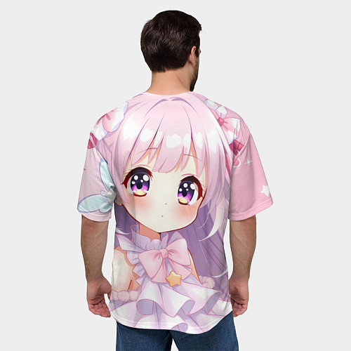 Мужская футболка оверсайз Милые аниме / 3D-принт – фото 4