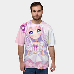 Футболка оверсайз мужская Аниме в светлых оттенках, цвет: 3D-принт — фото 2