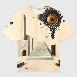 Футболка оверсайз мужская Архитектурный сюр, цвет: 3D-принт