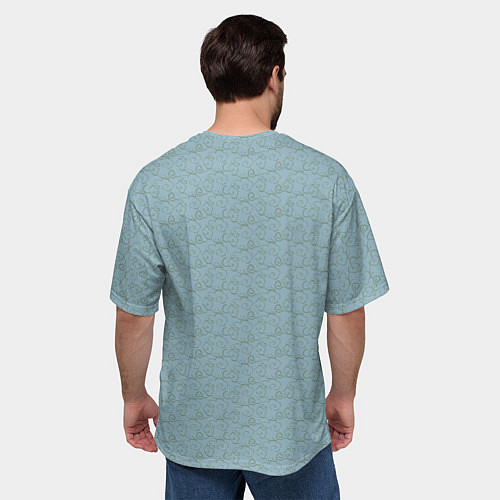 Мужская футболка оверсайз Рыба карпы кои / 3D-принт – фото 4