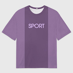 Футболка оверсайз мужская Sport фиолетовый, цвет: 3D-принт