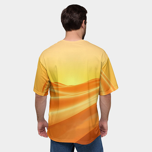Мужская футболка оверсайз Золотые пески / 3D-принт – фото 4