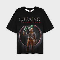 Мужская футболка оверсайз Quake champions - Visor