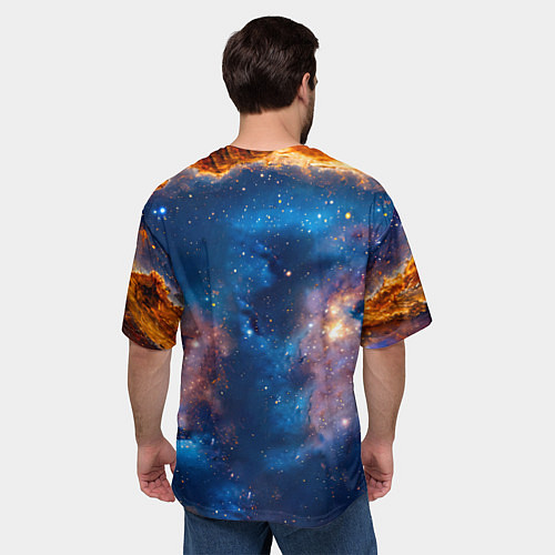 Мужская футболка оверсайз Джек Рассел терьер в космосе / 3D-принт – фото 4