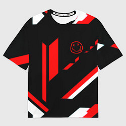 Футболка оверсайз мужская Nirvana текстура полосы, цвет: 3D-принт