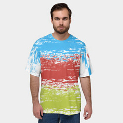 Футболка оверсайз мужская Взмах кистью, цвет: 3D-принт — фото 2